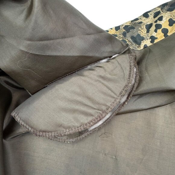 EVR Vintage 80's 100% Silk Animal/Leopard Print Zip Up Jacket Women's Size M - Picture 6 of 11